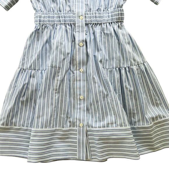 Lidaan Daniel Open-Back Cotton Poplin Stripe Mini Dress Size Small NEW Intermix - Picture 5 of 8